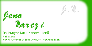 jeno marczi business card