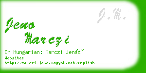 jeno marczi business card